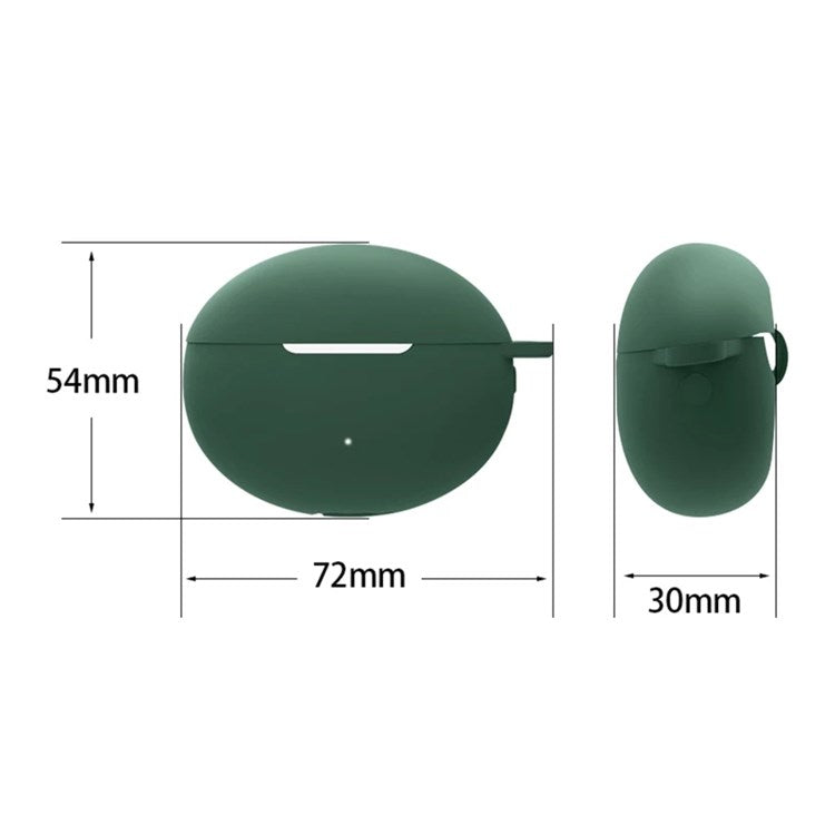 For Huawei FreeBuds 5i Bluetooth Earphone Silicone Case Anti-drop Anti-scratch Protective Cover with Anti-lost Buckle - Dark Blue