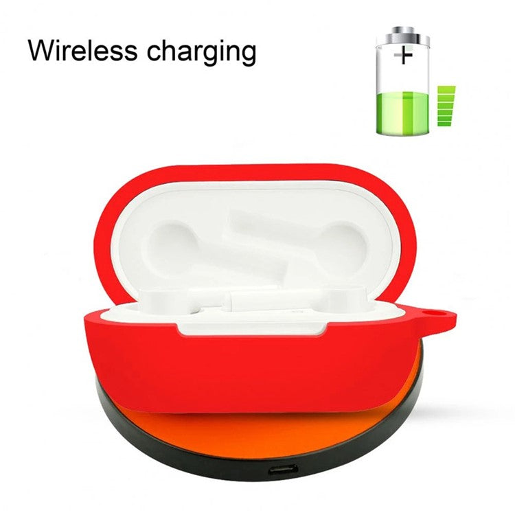 For OnePlus Buds Z2 Bluetooth Earphone Silicone Protective Case Drop-proof Cover with Anti-lost Buckle - Multi-color