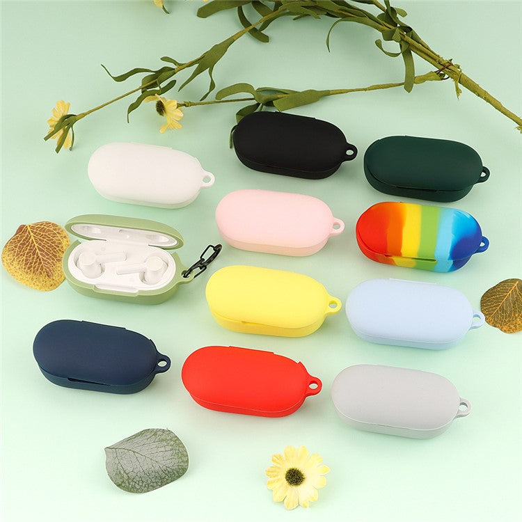 For OnePlus Buds Z2 Bluetooth Earphone Silicone Protective Case Drop-proof Cover with Anti-lost Buckle - Multi-color