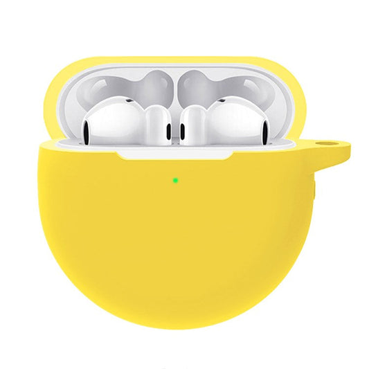 Waterproof Silicone Case for Huawei FreeBuds 4 / 4E Earphone Protective Cover with Hook - Yellow