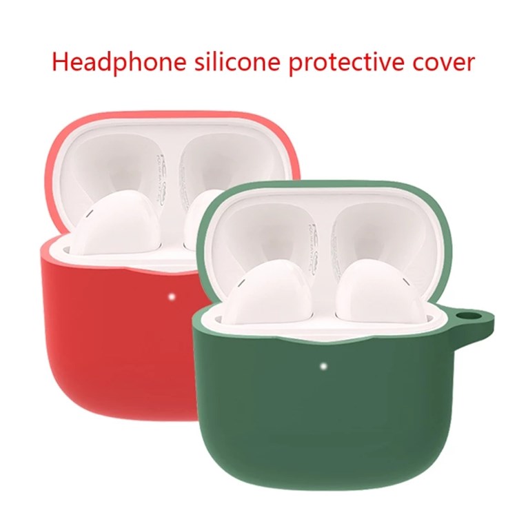 Anti-wear Silicone Case for Baseus Bowie E3 Anti-scratch Earphone Protective Cover with Hook - Black