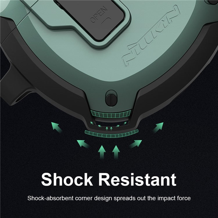 NILLKIN For Huawei FreeBuds 4 / 4E Bounce Case Bluetooth Earphone Auto Pop-out Lid Design Drop-proof Shell TPU+PC Cover - Green