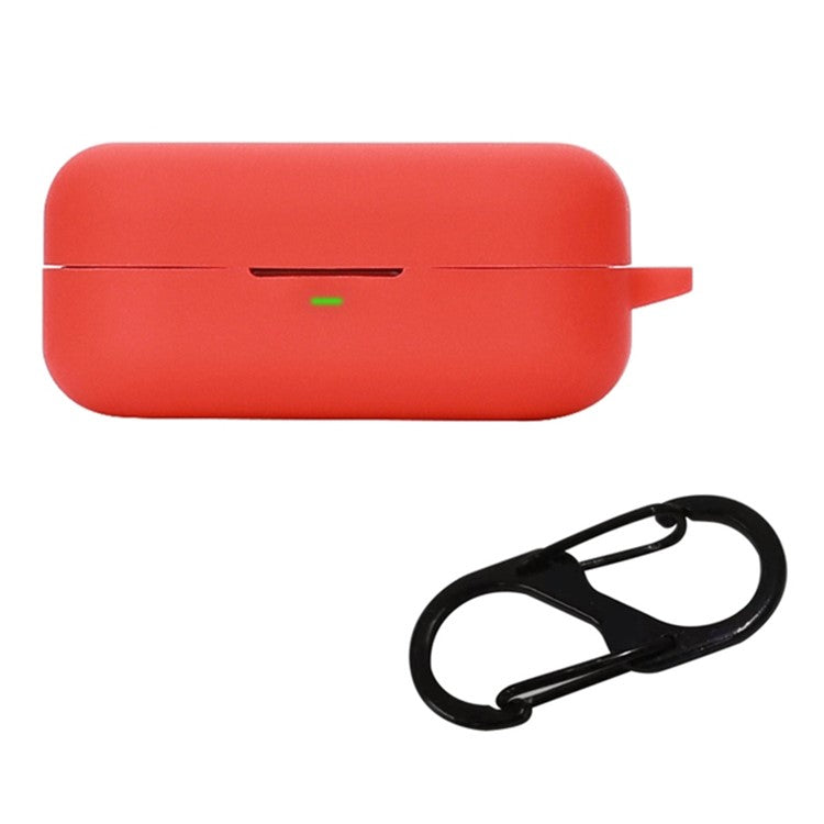 For B&O Beoplay EX Bluetooth Earphone Anti-drop Silicone Cover Protective Case with Anti-lost Buckle - Red