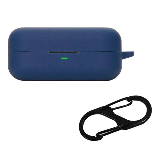 For B&O Beoplay EX Bluetooth Earphone Anti-drop Silicone Cover Protective Case with Anti-lost Buckle - Dark Blue