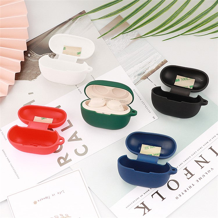 TWS Earphone Silicone Sleeve for SoundCore Life A3i, Soft Protection Cover Case with Anti-lost Buckle - Red