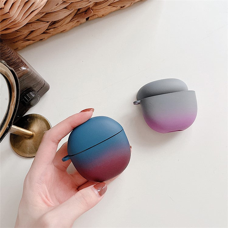 Gradient Matte Case for vivo TWS Air Earbuds Protector Bluetooth Headset Anti-Drop Hard PC Case - Blue / Purple