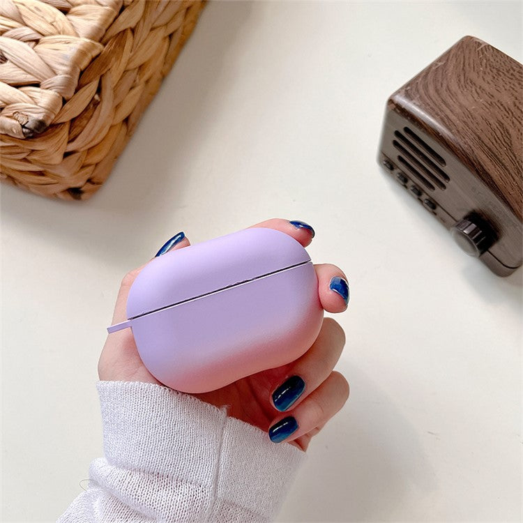 For Xiaomi Redmi Buds 4 Pro Fashionable Gradient Hard PC Anti-wear Matte Bluetooth Earphone Case Charging Box - Purple / Orange