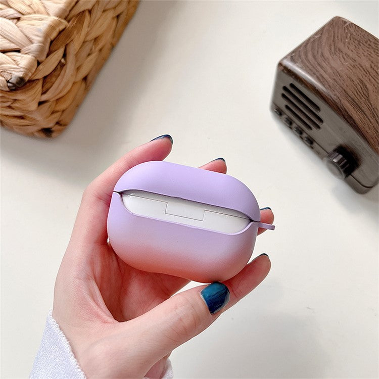 For Xiaomi Redmi Buds 4 Pro Fashionable Gradient Hard PC Anti-wear Matte Bluetooth Earphone Case Charging Box - Purple / Orange
