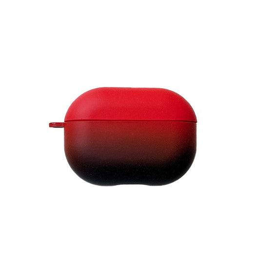 For Xiaomi Redmi Buds 4 Pro Fashionable Gradient Hard PC Anti-wear Matte Bluetooth Earphone Case Charging Box - Red / Black