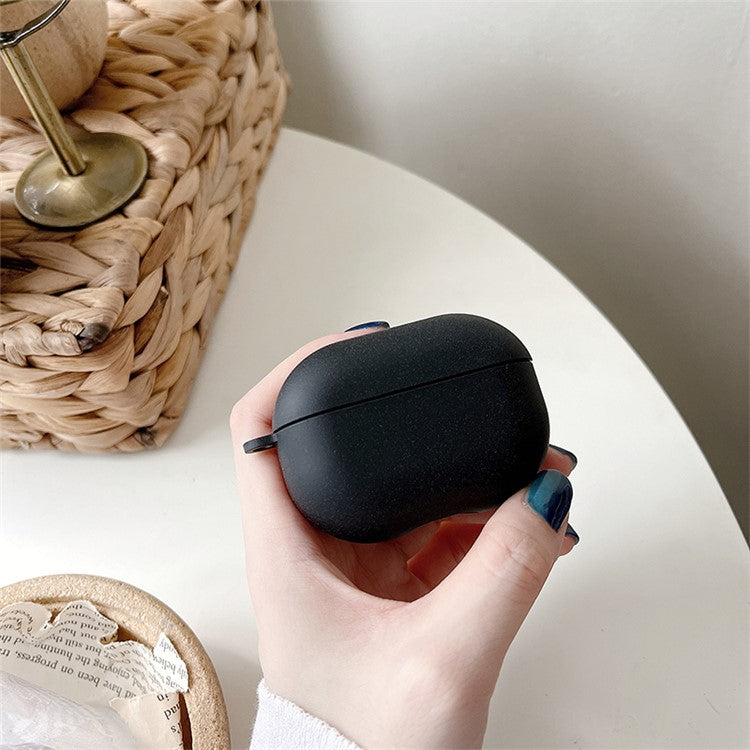 For Xiaomi Redmi Buds 4 Pro Matte Anti-fingerprint Hard PC Bluetooth Earphone Case Anti-drop Wear-resistant Charging Box - Black