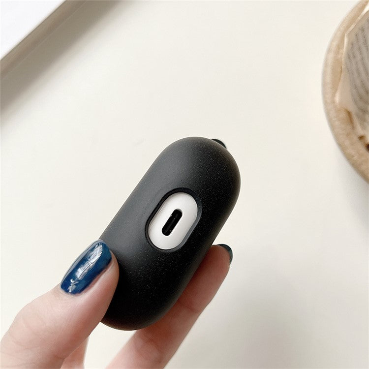 For Xiaomi Redmi Buds 4 Pro Matte Anti-fingerprint Hard PC Bluetooth Earphone Case Anti-drop Wear-resistant Charging Box - Black