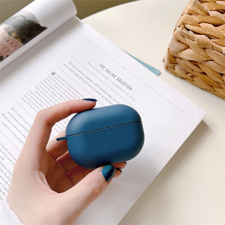 For Xiaomi Redmi Buds 4 Pro Matte Anti-fingerprint Hard PC Bluetooth Earphone Case Anti-drop Wear-resistant Charging Box - Dark Blue