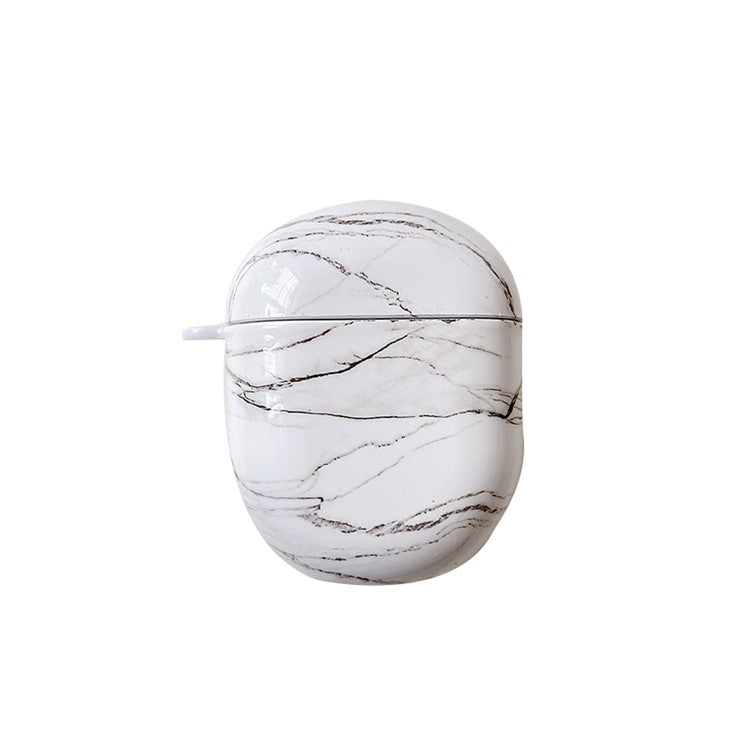 For Xiaomi Redmi Buds 4 Hard PC Marble Pattern Water Transfer Printing Earphone Charging Case Anti-drop Protective Cover - White Marble