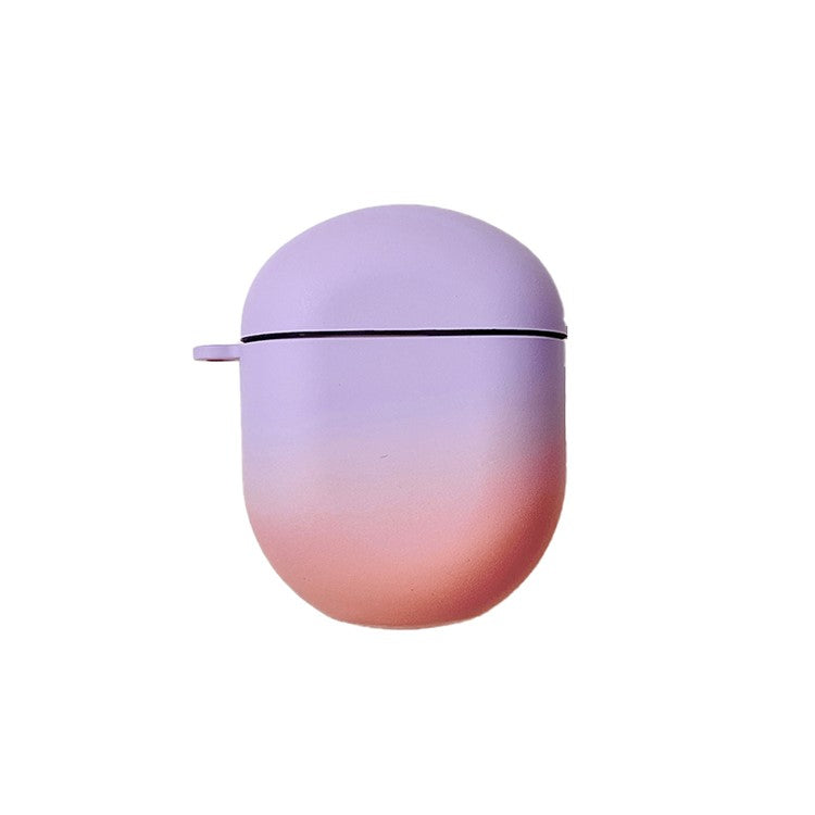 For Xiaomi Redmi Buds 4 Stylish Gradient Hard PC Anti-drop Matte Bluetooth Earphone Case Charging Box - Purple / Orange