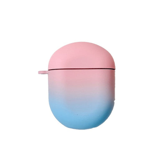 For Xiaomi Redmi Buds 4 Stylish Gradient Hard PC Anti-drop Matte Bluetooth Earphone Case Charging Box - Pink / Blue