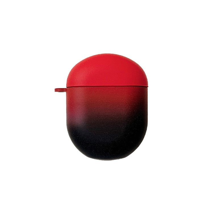 For Xiaomi Redmi Buds 4 Stylish Gradient Hard PC Anti-drop Matte Bluetooth Earphone Case Charging Box - Red / Black
