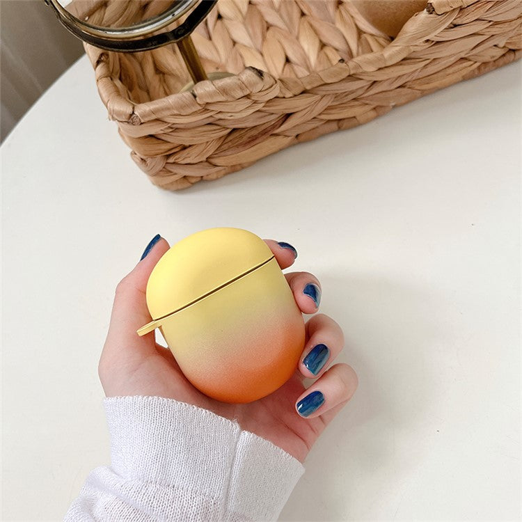 For Xiaomi Redmi Buds 4 Stylish Gradient Hard PC Anti-drop Matte Bluetooth Earphone Case Charging Box - Yellow / Orange