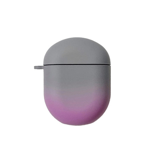 For Xiaomi Redmi Buds 4 Stylish Gradient Hard PC Anti-drop Matte Bluetooth Earphone Case Charging Box - Grey / Purple