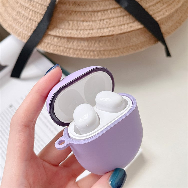 For Xiaomi Redmi Buds 4 Matte Hard PC Shockproof Anti-drop Bluetooth Earphone Case Charging Box - Purple