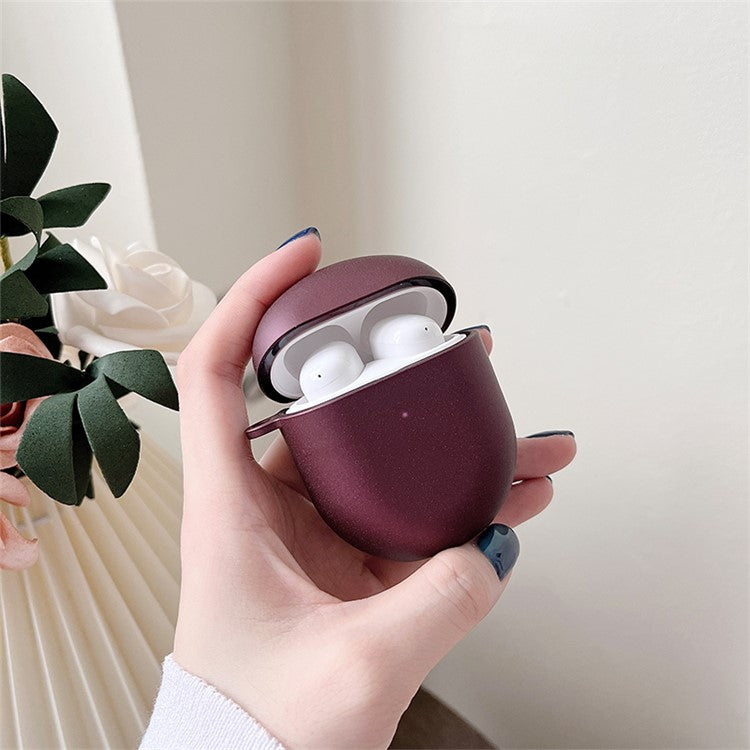 For Xiaomi Redmi Buds 4 Matte Hard PC Shockproof Anti-drop Bluetooth Earphone Case Charging Box - Wine Red
