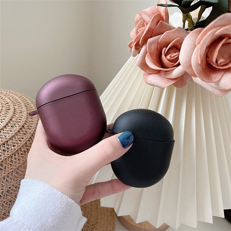 For Xiaomi Redmi Buds 4 Matte Hard PC Shockproof Anti-drop Bluetooth Earphone Case Charging Box - Wine Red