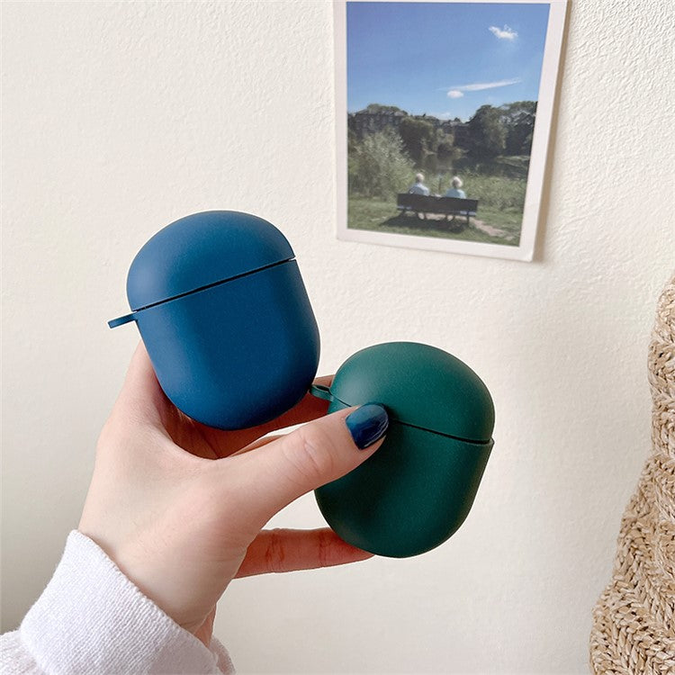 For Xiaomi Redmi Buds 4 Matte Hard PC Shockproof Anti-drop Bluetooth Earphone Case Charging Box - Blackish Green