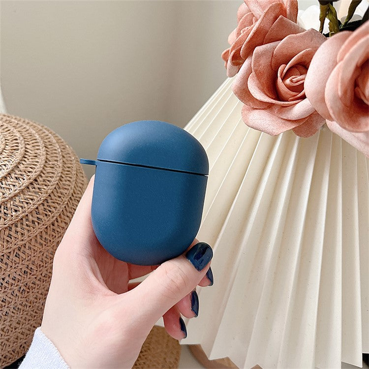 For Xiaomi Redmi Buds 4 Matte Hard PC Shockproof Anti-drop Bluetooth Earphone Case Charging Box - Dark Blue