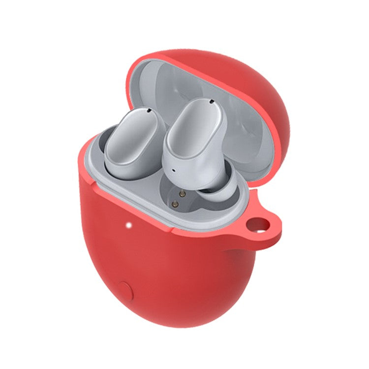 TWS Earphone Silicone Sleeve for Poco Buds Pro, Soft Protection Cover Case with Anti-lost Buckle - Red