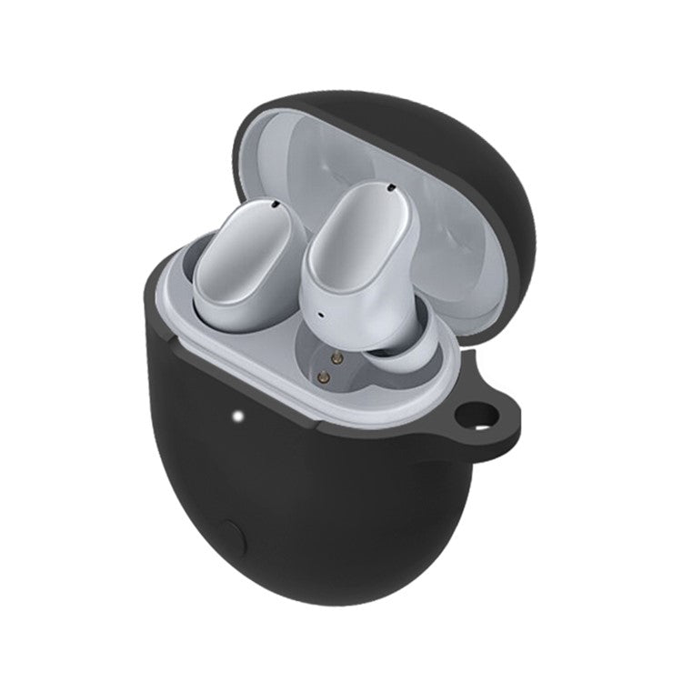 TWS Earphone Silicone Sleeve for Poco Buds Pro, Soft Protection Cover Case with Anti-lost Buckle - Black