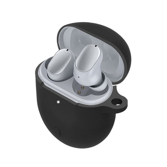 TWS Earphone Silicone Sleeve for Poco Buds Pro, Soft Protection Cover Case with Anti-lost Buckle - Black