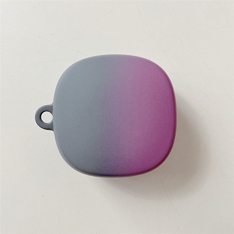 Gradient Matte Case for Baseus WM02 Bluetooth Headset Earbuds Protector Anti-fall Hard PC Shell - Grey  /  Purple