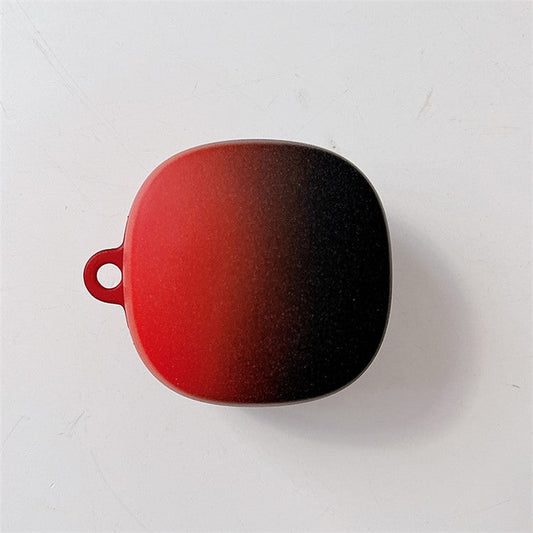 Gradient Matte Case for Baseus WM02 Bluetooth Headset Earbuds Protector Anti-fall Hard PC Shell - Red  /  Black