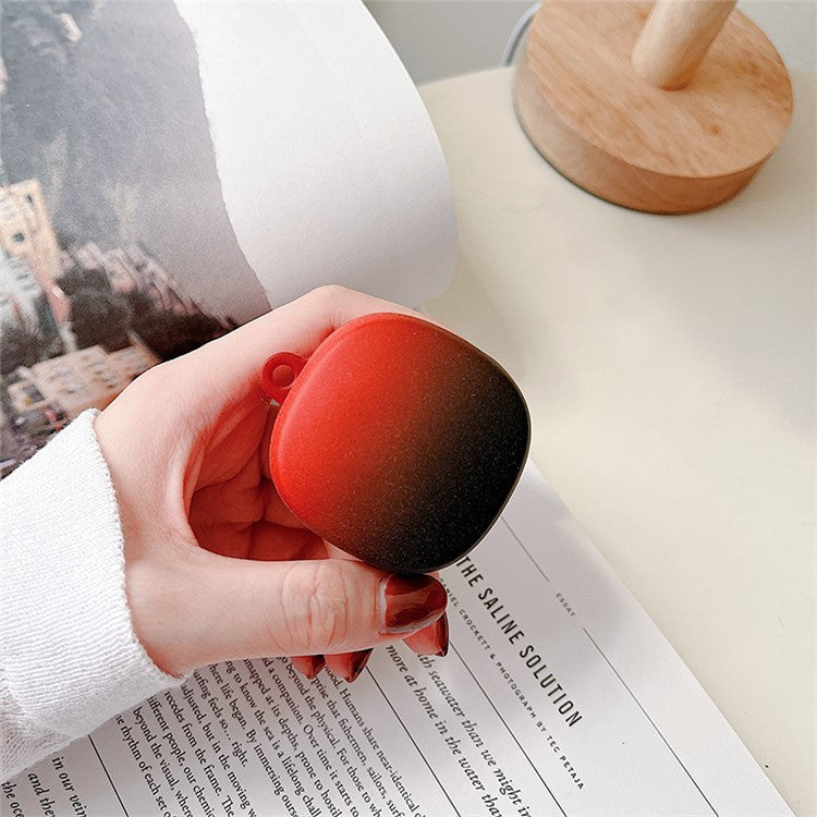 Gradient Matte Case for Baseus WM02 Bluetooth Headset Earbuds Protector Anti-fall Hard PC Shell - Red  /  Black