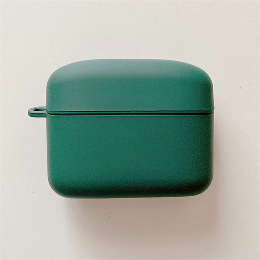 For Baseus M2 Matte Anti-wear Solid Color Hard PC Earphone Case Protective Anti-shock Cover - Blackish Green