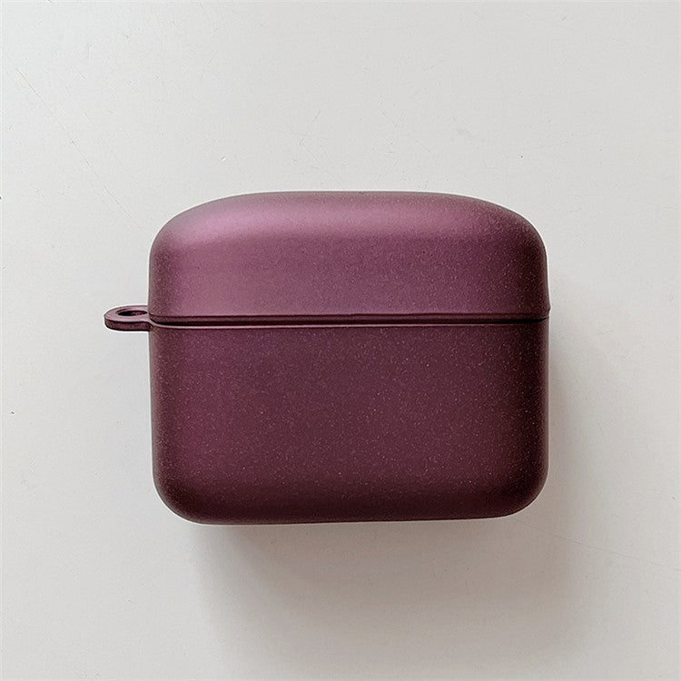 For Baseus M2 Matte Anti-wear Solid Color Hard PC Earphone Case Protective Anti-shock Cover - Wine Red