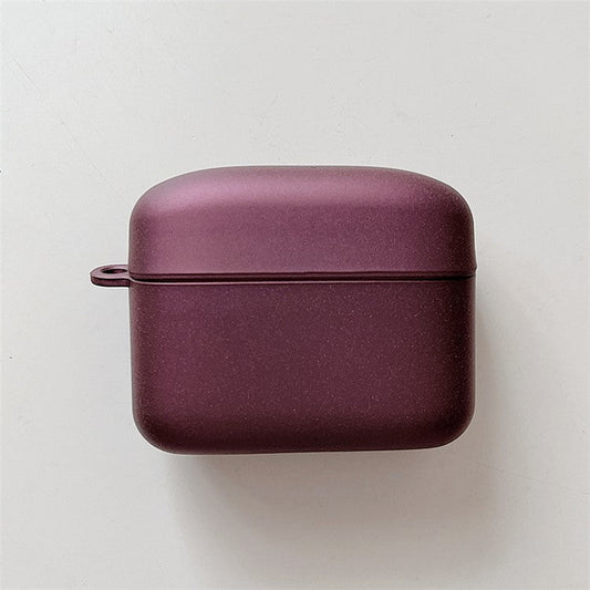 For Baseus M2 Matte Anti-wear Solid Color Hard PC Earphone Case Protective Anti-shock Cover - Wine Red