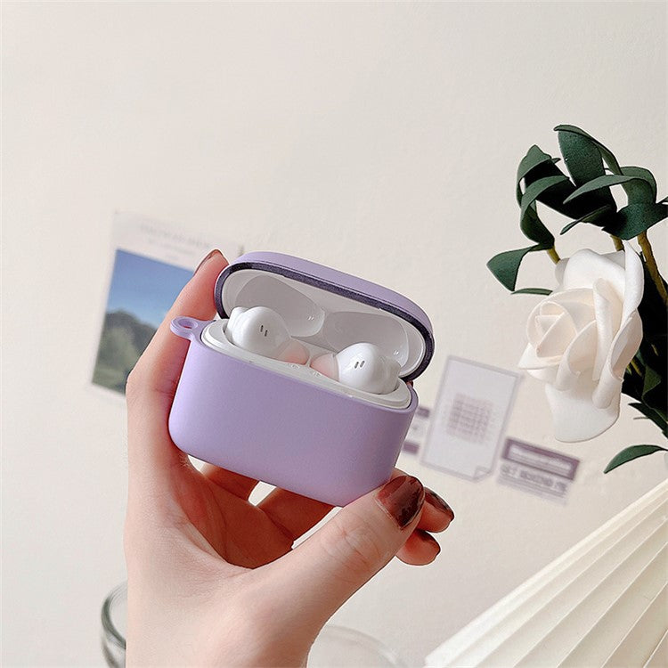 For Baseus M2 Matte Anti-wear Solid Color Hard PC Earphone Case Protective Anti-shock Cover - Wine Red