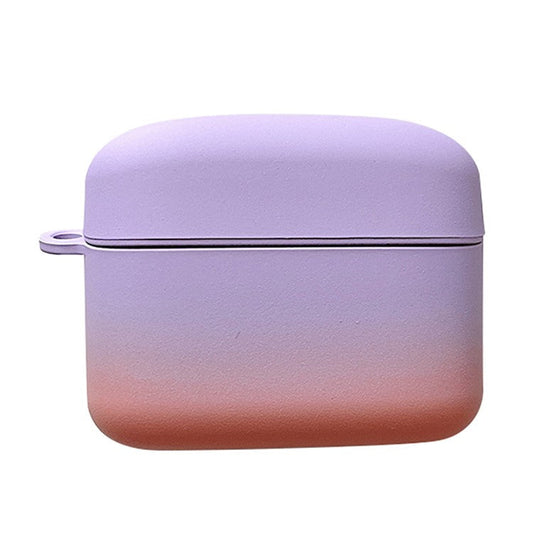Gradient Matte Case for Baseus M2 Bluetooth Headset Earbuds Protector Shockproof Hard PC Shell - Purple  /  Orange