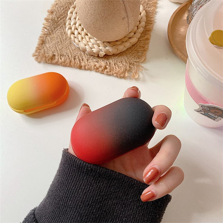 For Samsung Galaxy Buds / Buds+ Gradient Matte Hard PC Shell Bluetooth Earphone Anti-drop Protective Cover - Yellow / Mint Green