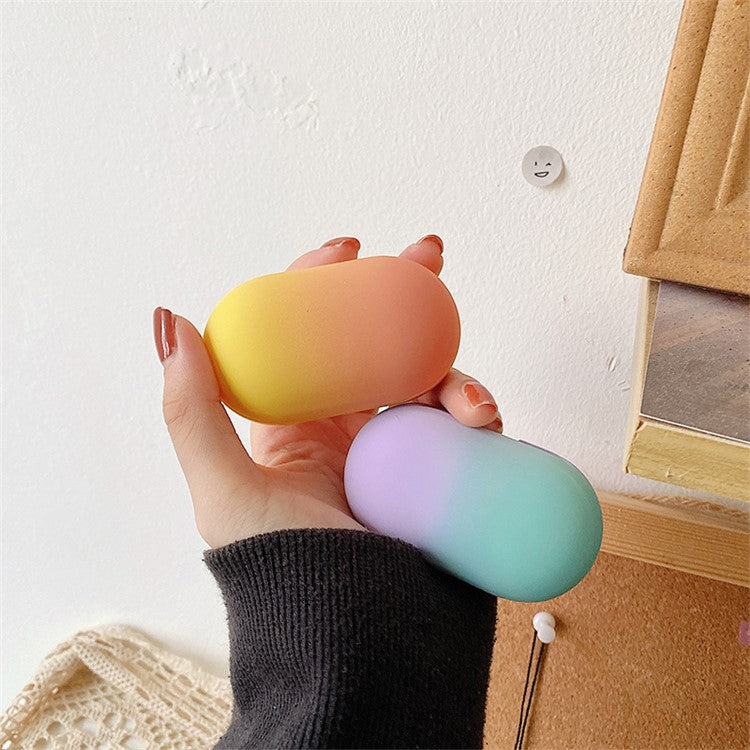 For Samsung Galaxy Buds / Buds+ Gradient Matte Hard PC Shell Bluetooth Earphone Anti-drop Protective Cover - Yellow / Mint Green