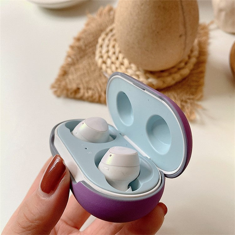 For Samsung Galaxy Buds / Buds+ Gradient Matte Hard PC Shell Bluetooth Earphone Anti-drop Protective Cover - Red / Black