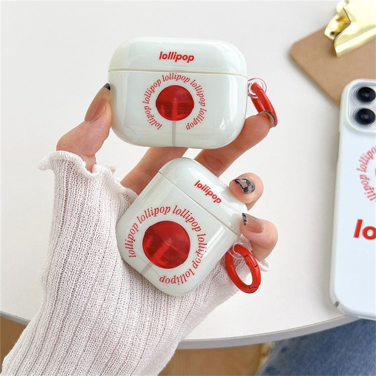 Anti-Fall TPU Cover for Apple AirPods Pro, Sugar Pattern IMD Headphone Case with Buckle