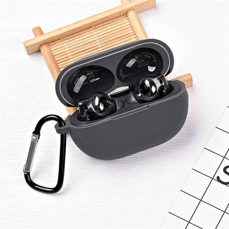 Silicone Case for Huawei FreeBuds Pro 2 All-inclusive Protection Earphone Case Bluetooth Headset Cover with Anti-Lost Buckle - Grey