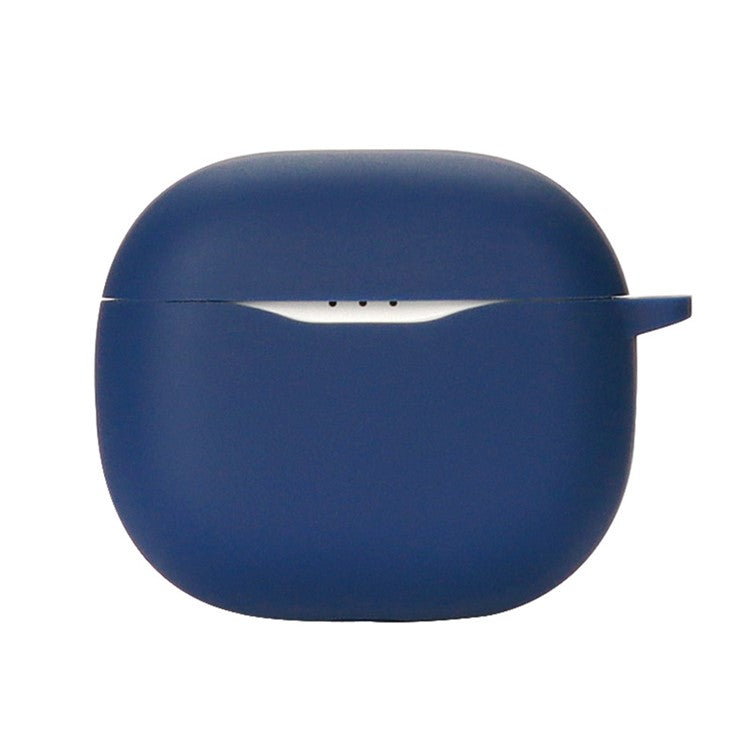 For JBL TUNE120 / 125TWS Silicone Cover Bluetooth TWS Earphone Protective Sleeve Case with Anti-lost Buckle - Dark Blue