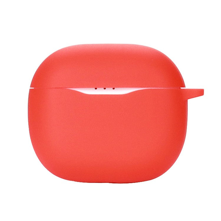 For JBL TUNE120 / 125TWS Silicone Cover Bluetooth TWS Earphone Protective Sleeve Case with Anti-lost Buckle - Red