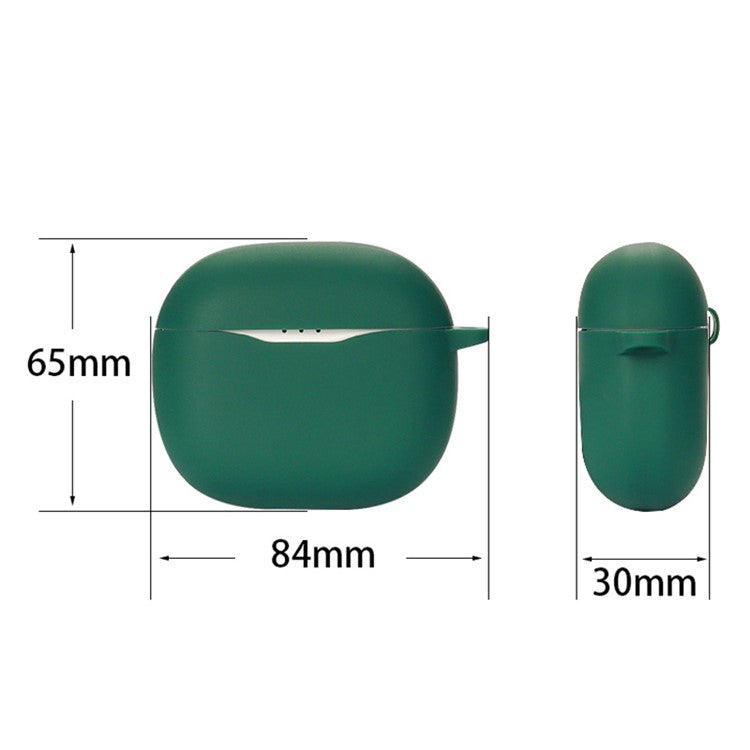 For JBL TUNE120 / 125TWS Silicone Cover Bluetooth TWS Earphone Protective Sleeve Case with Anti-lost Buckle - Red