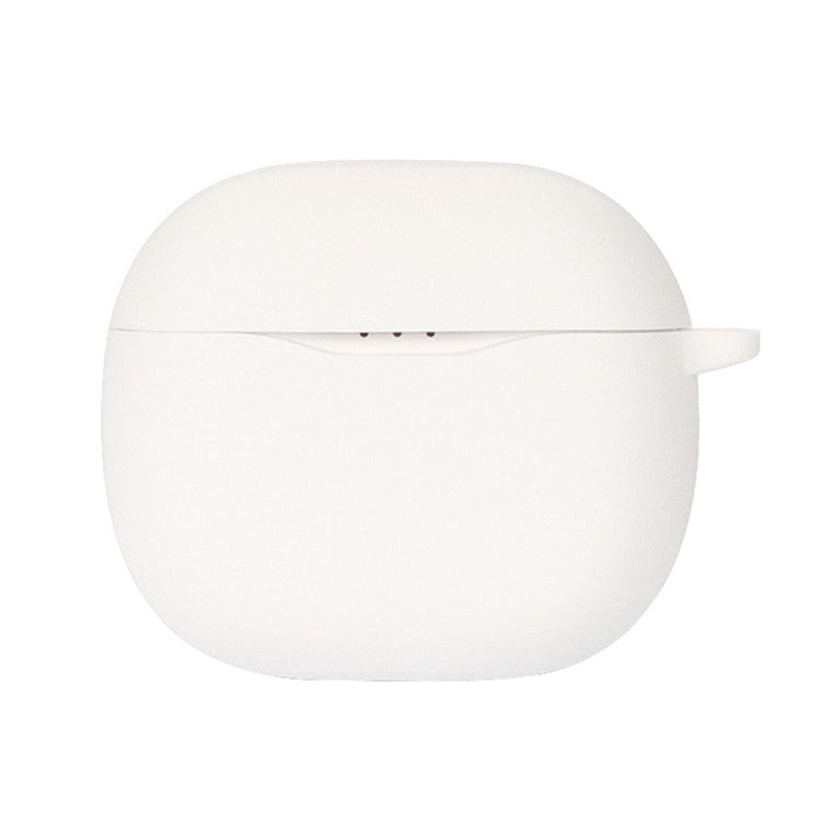 For JBL TUNE120 / 125TWS Silicone Cover Bluetooth TWS Earphone Protective Sleeve Case with Anti-lost Buckle - White