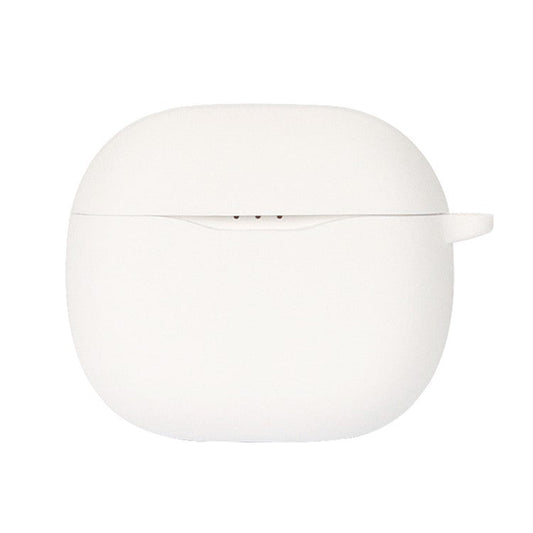 For JBL TUNE120 / 125TWS Silicone Cover Bluetooth TWS Earphone Protective Sleeve Case with Anti-lost Buckle - White