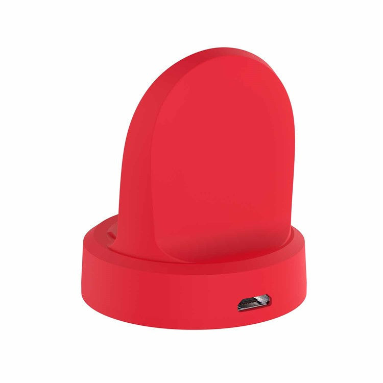 For Samsung Galaxy Watch 5 44mm / Watch 5 40mm / Watch 5 Pro 45mm Smartwatch Charger Stand Wireless Charging Dock with USB Cable - Red