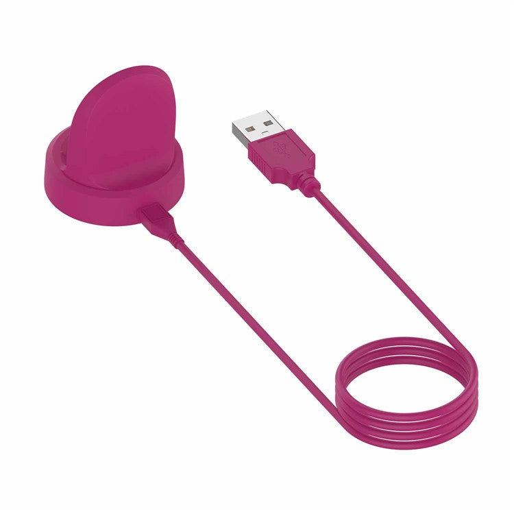 For Samsung Galaxy Watch 5 44mm / Watch 5 40mm / Watch 5 Pro 45mm Smartwatch Charger Stand Wireless Charging Dock with USB Cable - Rose